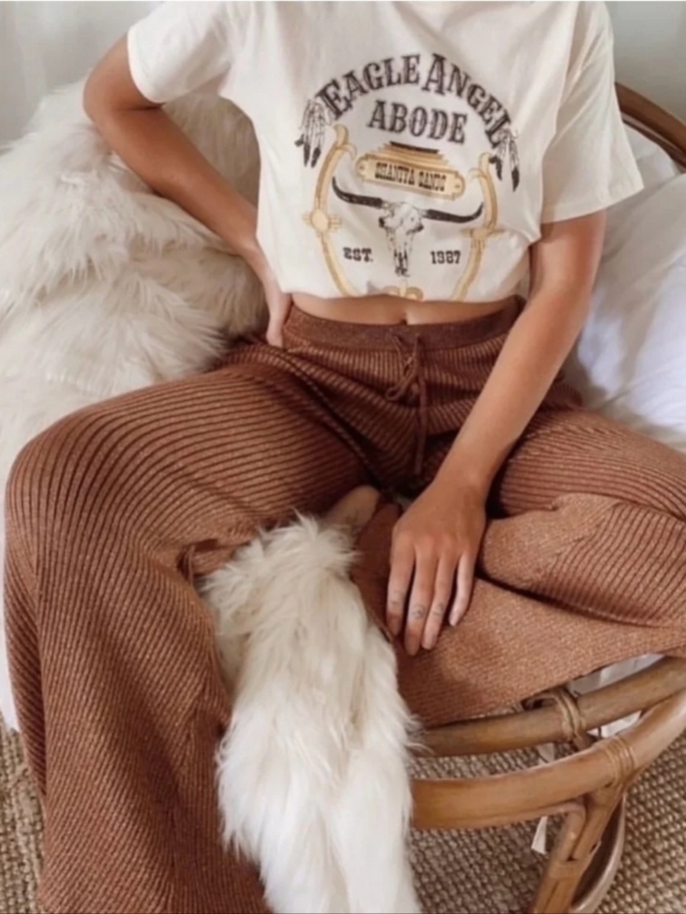 Spell~ Margot Knit Bell Bottom Pants